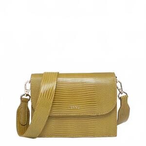 NEW JEN & CO. tokyo crocodile embossed crossbody bag in fern